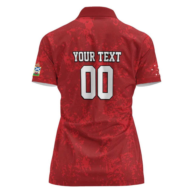 Custom British Lions-AUNZ Australia-New Zealand Indigenous Motif Women Polo Shirt