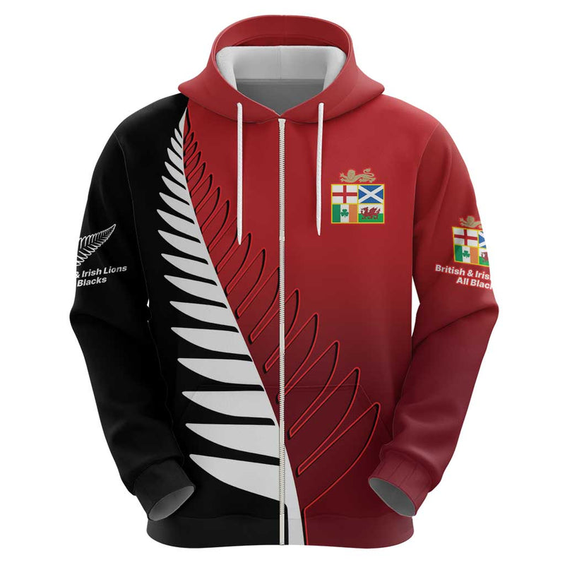 Custom British Lions New Zealand Half Black Fern Hoodie