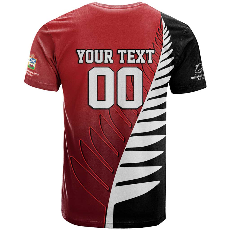 Custom British Lions New Zealand Half Black Fern T Shirt