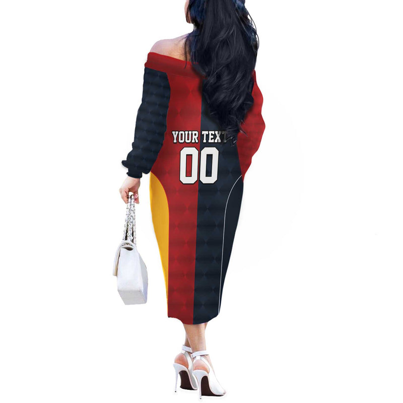 Custom British Lions Australia Act Sporty Style Off The Shoulder Long Sleeve Dress