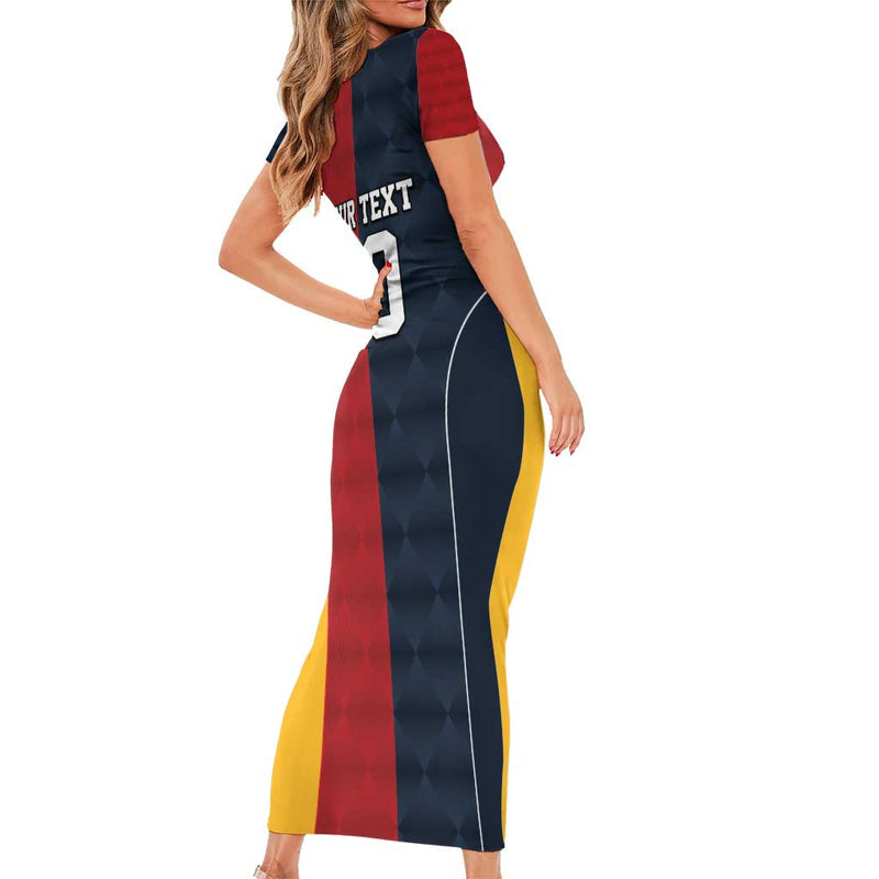 Custom British Lions Australia Act Sporty Style Short Sleeve Bodycon Dress