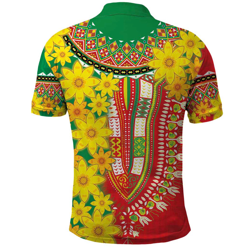 Ethiopian New Year Enkutatash Adey Abeba Flower Art Polo Shirt
