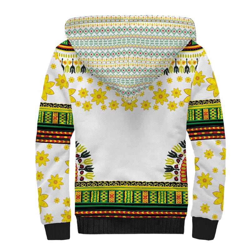 Enkutatash Dashiki and Adey Abeba Sherpa Hoodie