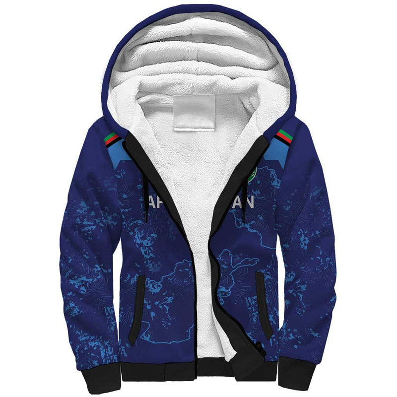 Afghan Atalans Cricket Custom Afghanistan Map with Sporty Style Sherpa Hoodie