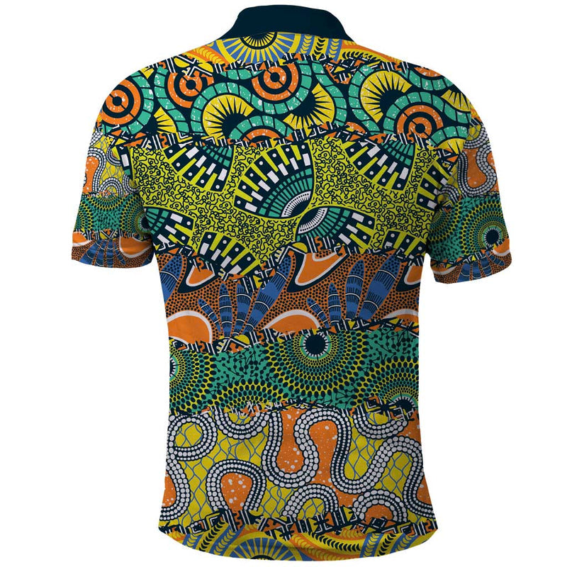 Africa Tribal Mixed Pattern Polo Shirt