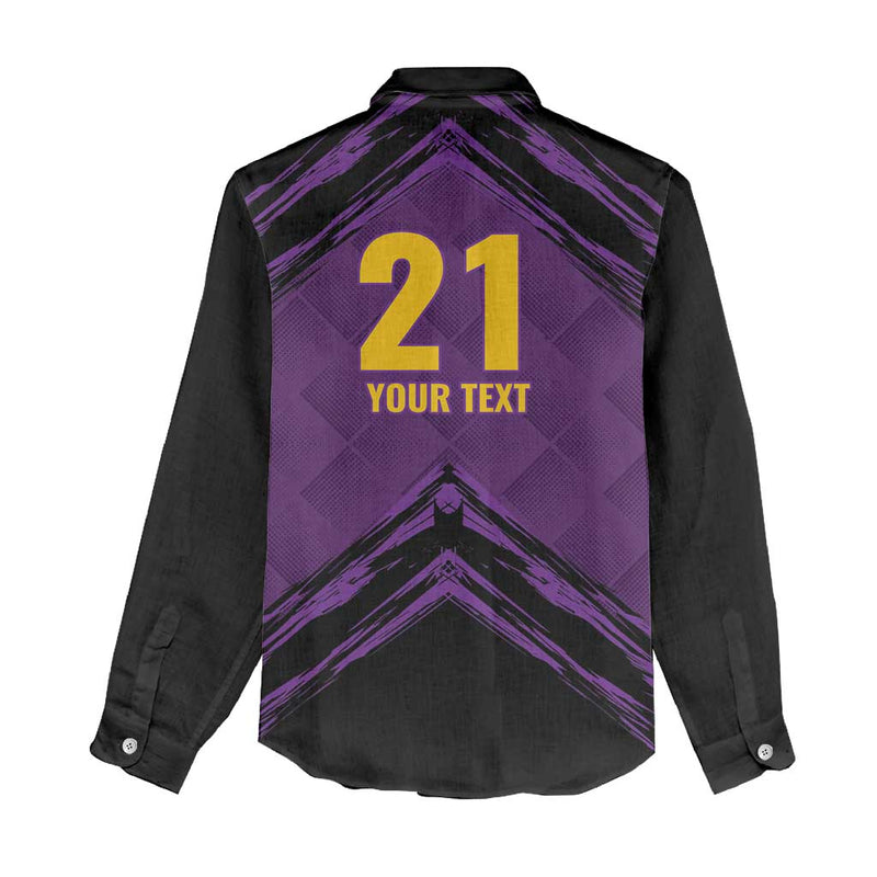 Custom Caribbean Cricket Trinidad and Tobago Cricket Women Casual Shirt TKR Champions 2025 Purple Edition