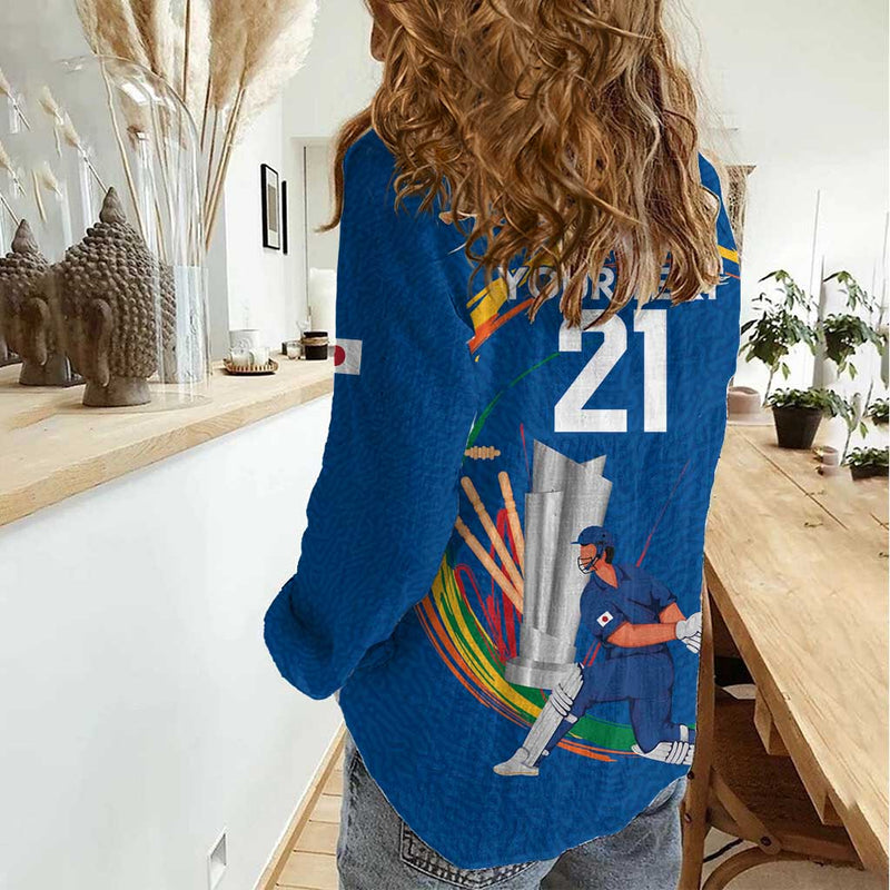 Custom Cricket Japan East Asia-Pacific Women Casual Shirt Japan Momentum Unleashed