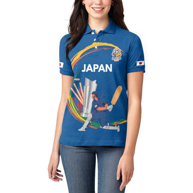Custom Cricket Japan East Asia-Pacific Women Polo Shirt Japan Momentum Unleashed