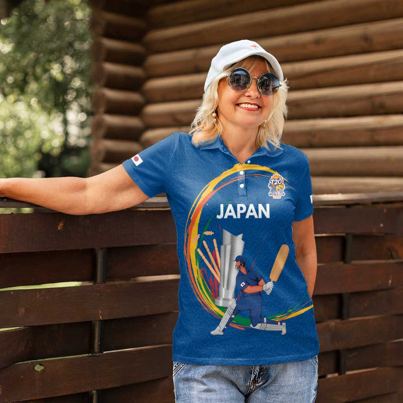 Custom Cricket Japan East Asia-Pacific Women Polo Shirt Japan Momentum Unleashed