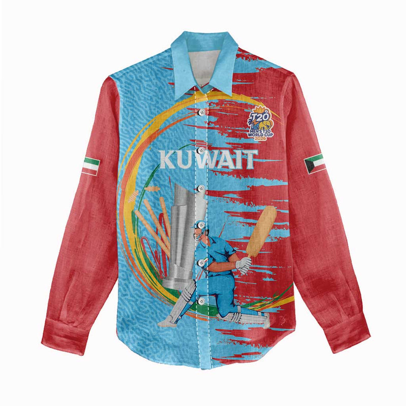 Custom Cricket Kuwait East Asia-Pacific Women Casual Shirt Kuwait Chase for Triumph