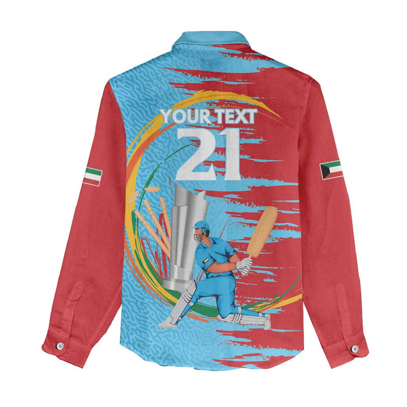 Custom Cricket Kuwait East Asia-Pacific Women Casual Shirt Kuwait Chase for Triumph