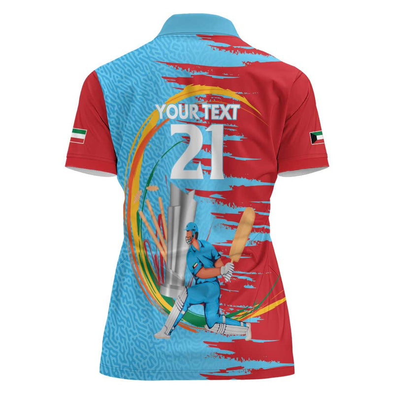 Custom Cricket Kuwait East Asia-Pacific Women Polo Shirt Kuwait Chase for Triumph
