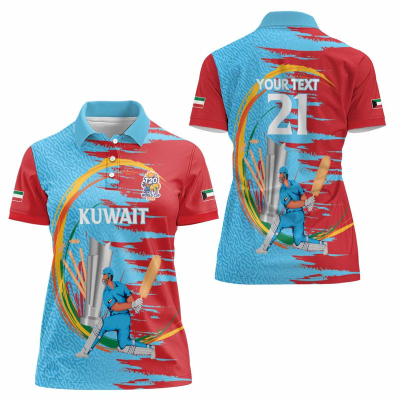 Custom Cricket Kuwait East Asia-Pacific Women Polo Shirt Kuwait Chase for Triumph