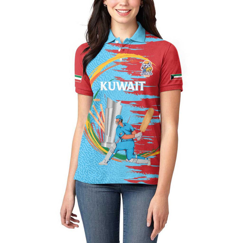 Custom Cricket Kuwait East Asia-Pacific Women Polo Shirt Kuwait Chase for Triumph
