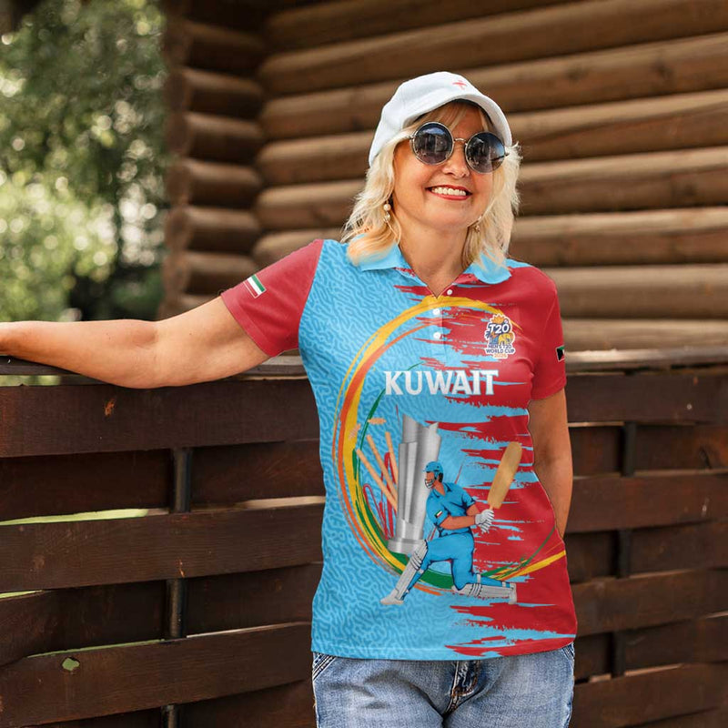Custom Cricket Kuwait East Asia-Pacific Women Polo Shirt Kuwait Chase for Triumph