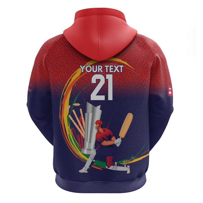 Custom Cricket Nepal East Asia-Pacific Hoodie Nepal Cricket Crown Quest