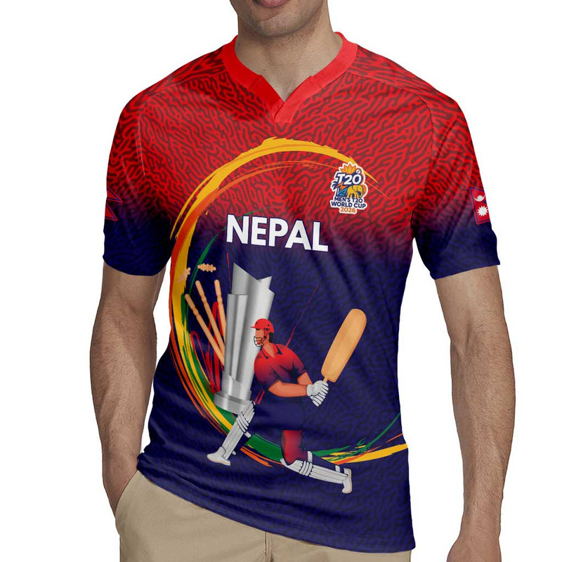 Custom Cricket Nepal East Asia-pacific Nepal Cricket Crown Quest Rugby Jersey