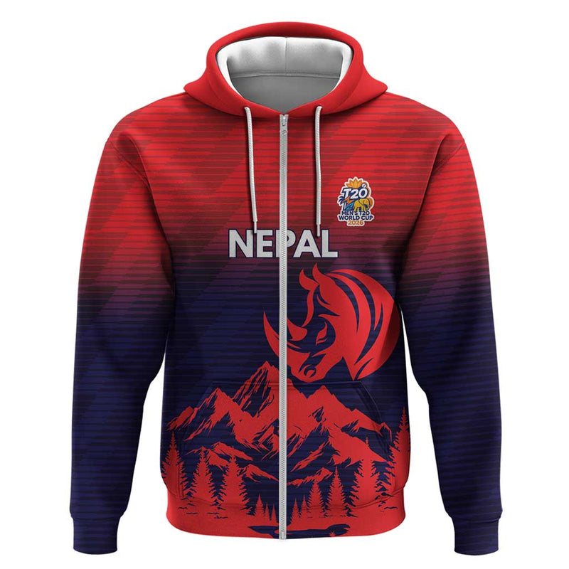 Custom Cricket Nepal East Asia-Pacific Hoodie Nepal Rhinos Twenty20