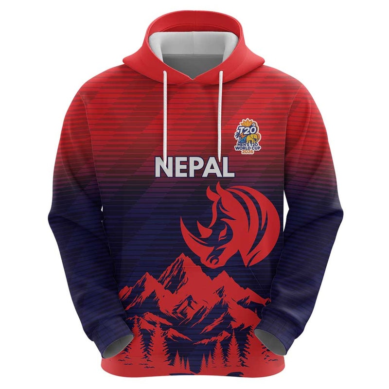 Custom Cricket Nepal East Asia-Pacific Hoodie Nepal Rhinos Twenty20