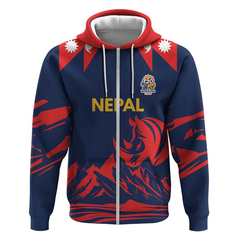 Custom Cricket Nepal East Asia-Pacific Hoodie Nepal Rhinos Champions