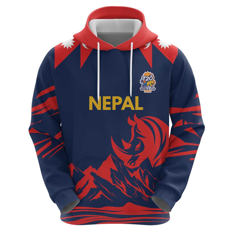 Custom Cricket Nepal East Asia-Pacific Hoodie Nepal Rhinos Champions