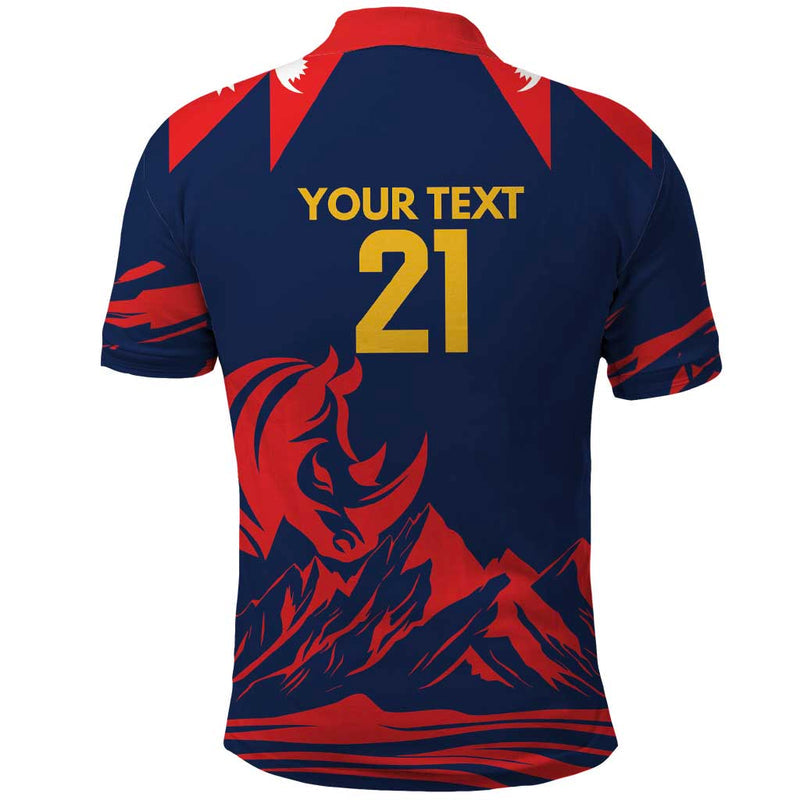 Custom Cricket Nepal East Asia-Pacific Polo Shirt Nepal Rhinos Champions