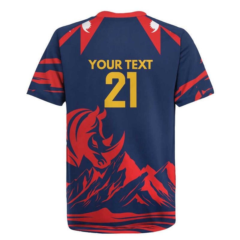 Custom Cricket Nepal East Asia-pacific Nepal Rhinos Champions Rugby Jersey