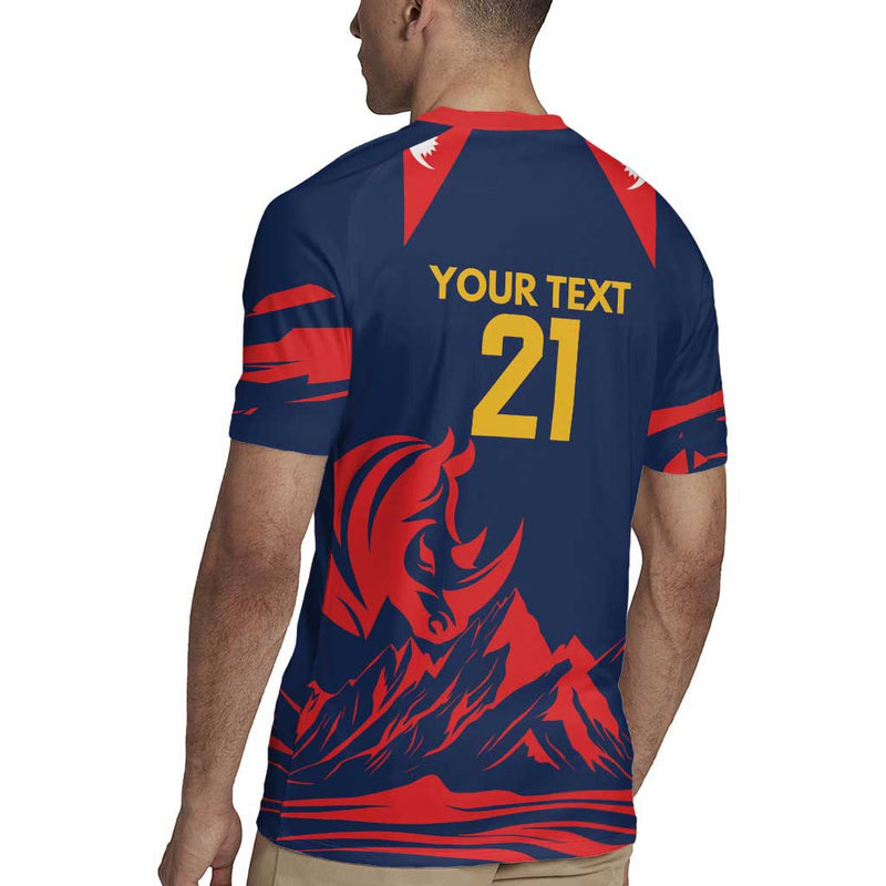 Custom Cricket Nepal East Asia-pacific Nepal Rhinos Champions Rugby Jersey
