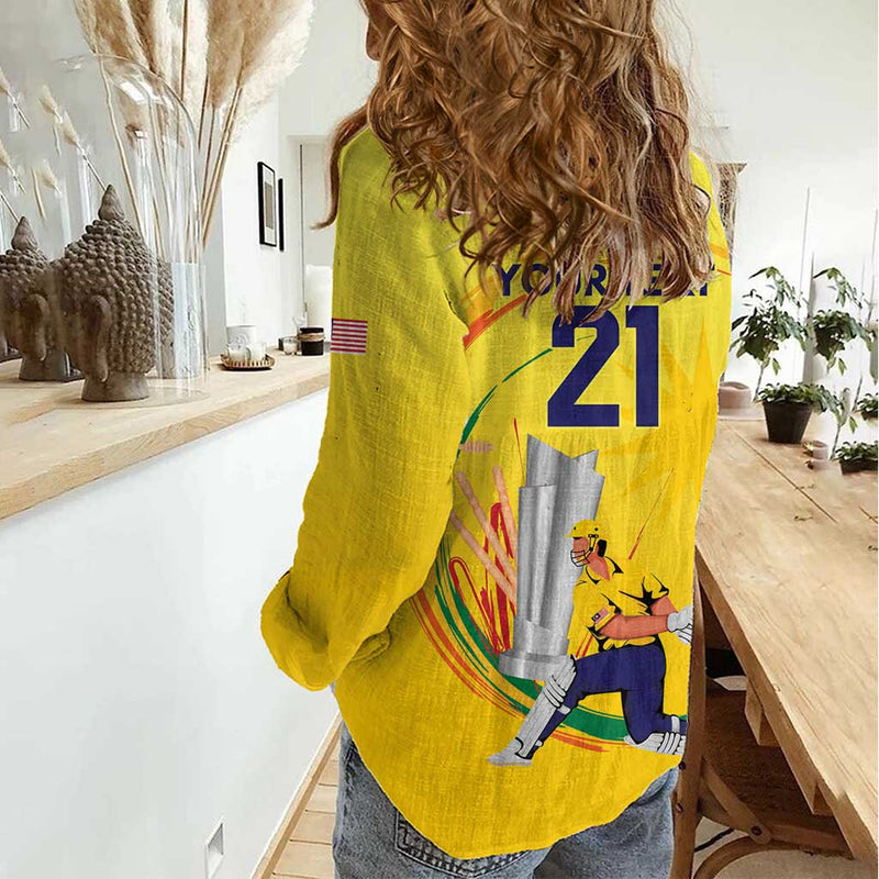 Custom Cricket Malaysia East Asia-Pacific Women Casual Shirt Malaysia Road to Glory