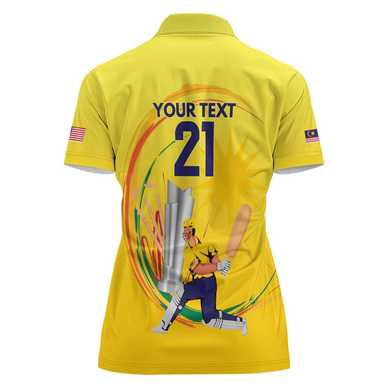 Custom Cricket Malaysia East Asia-Pacific Women Polo Shirt Malaysia Road to Glory