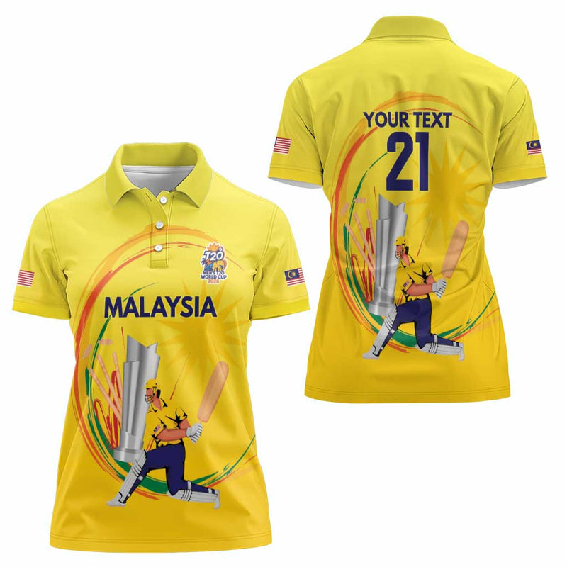 Custom Cricket Malaysia East Asia-Pacific Women Polo Shirt Malaysia Road to Glory