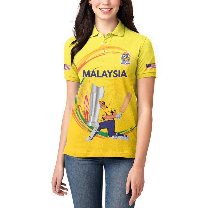 Custom Cricket Malaysia East Asia-Pacific Women Polo Shirt Malaysia Road to Glory