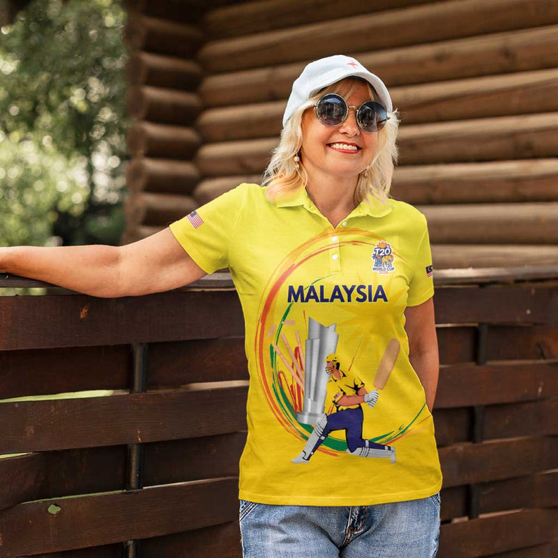 Custom Cricket Malaysia East Asia-Pacific Women Polo Shirt Malaysia Road to Glory