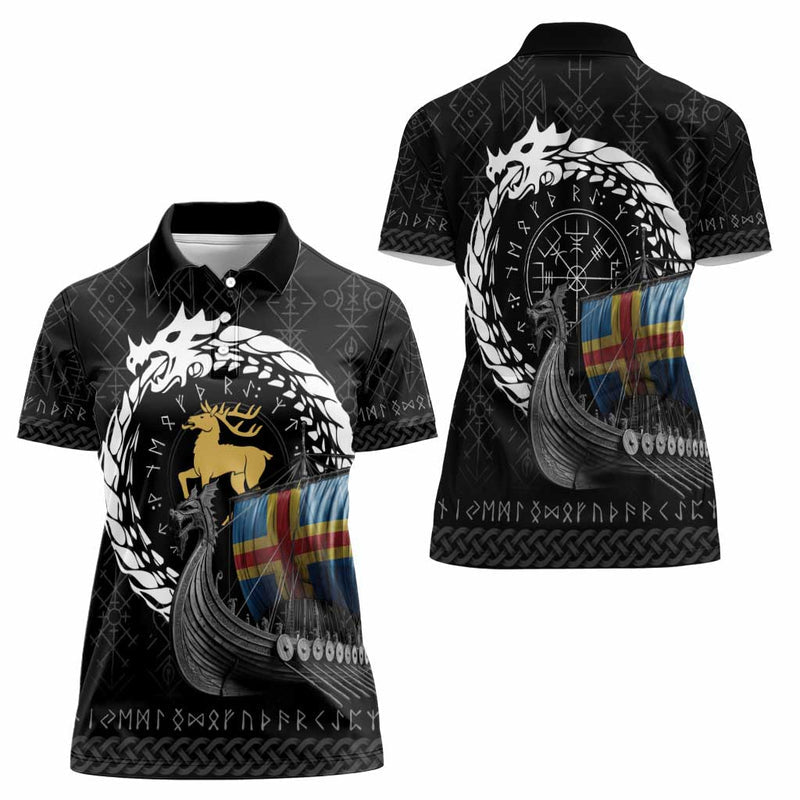 Aland Viking Drakkar Viking Blood Women Polo Shirt