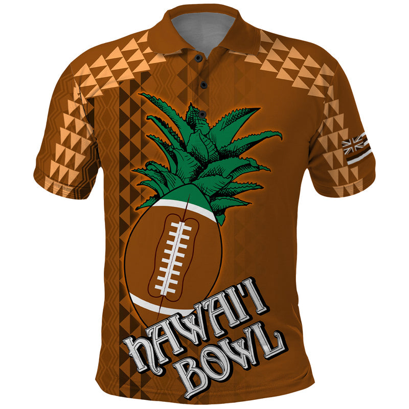 Custom Hawaii Honolulu Bowl With Kakau Tribal Pattern Polo Shirt
