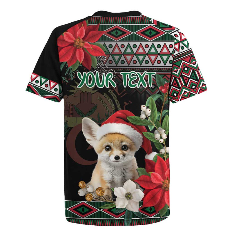 Algeria Christmas Fennec Fox Santa And Traditional Pattern Rugby Jersey