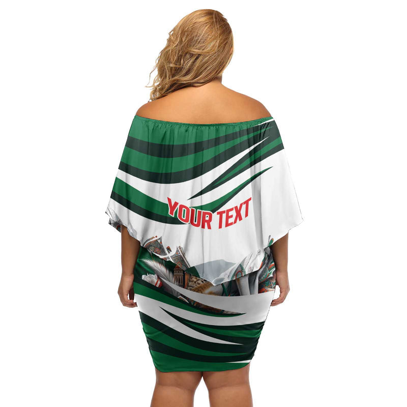 Algeria Fennec Fox With Algerian Culture And Nature Off Shoulder Short Dress