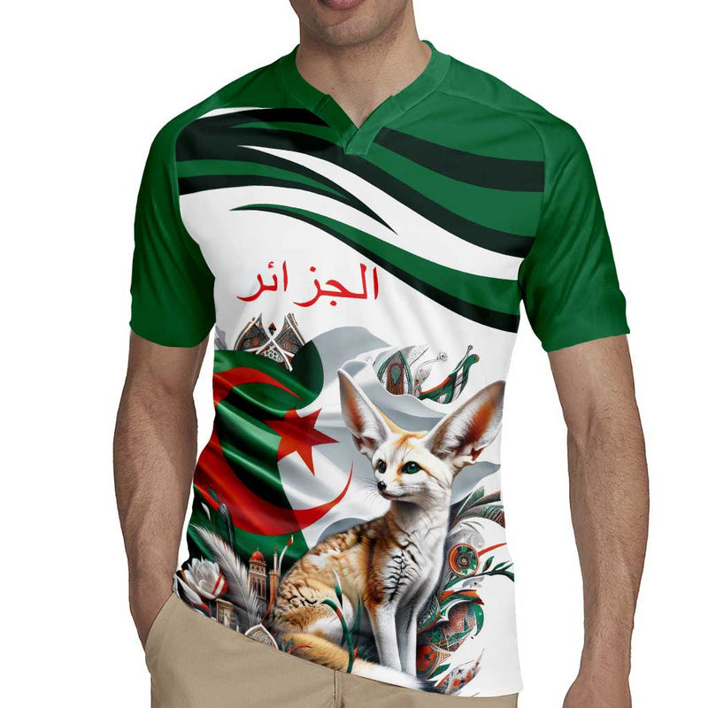 Algeria Fennec Fox With Algerian Culture And Nature Rugby Jersey