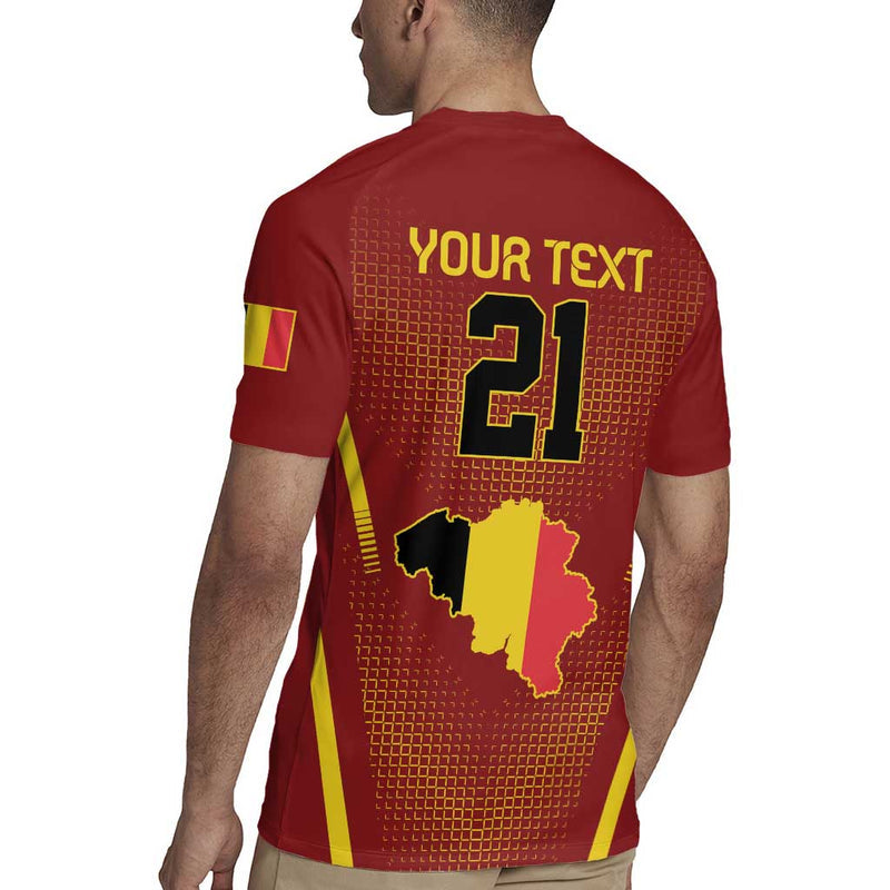 Custom Belgium Football Royal Belgian 1895 With Map Style Rugby Jersey