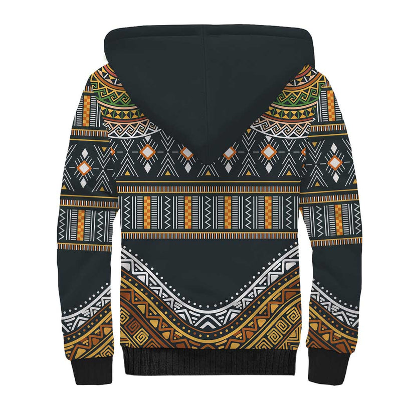 Africa Ethnic Native Pattern Sherpa Hoodie