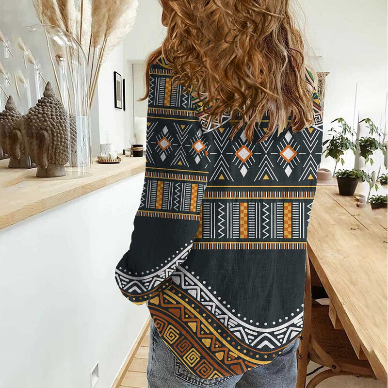 Africa Ethnic Native Pattern Women Casual Shirt