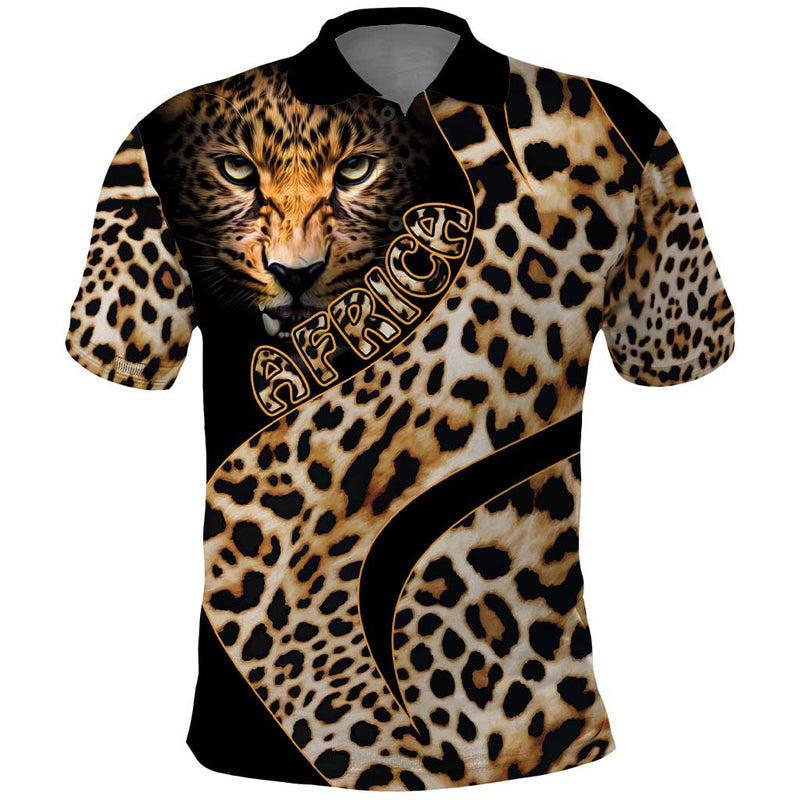 Africa Leopard Skin Pattern Version 01 Polo Shirt