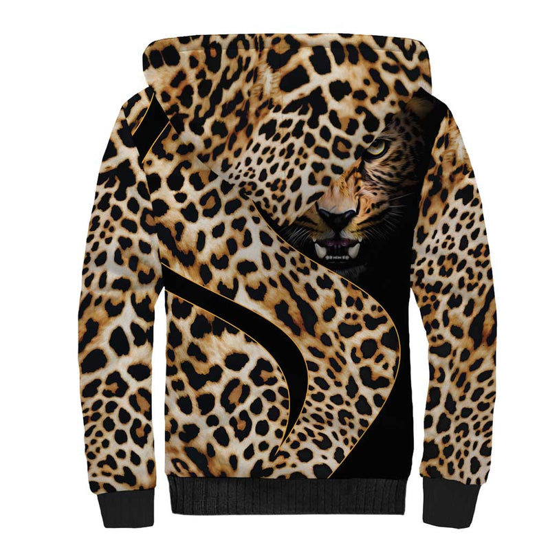 Africa Leopard Skin Pattern Version 01 Sherpa Hoodie