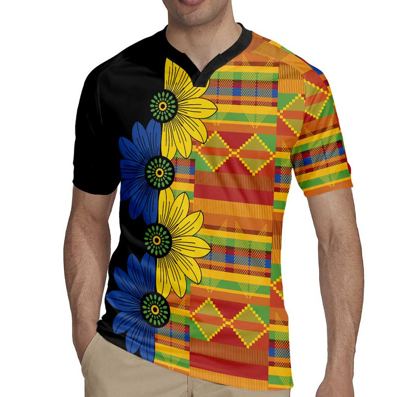 African Ethnic Kitenge Ankara Style Rugby Jersey