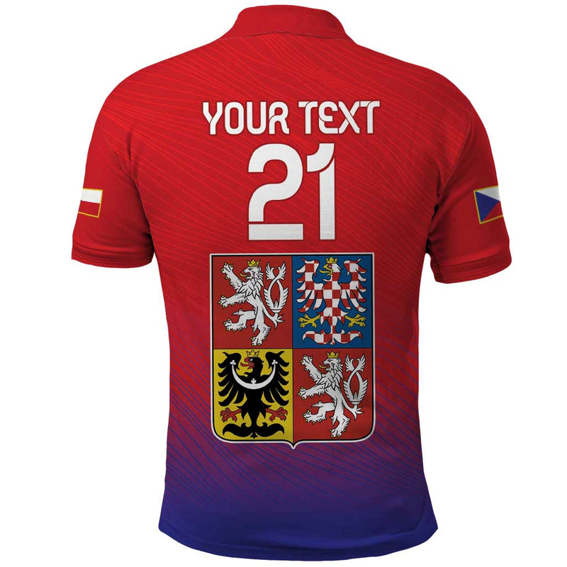 Custom Czech Republic Unique Double Tailed Lion Polo Shirt