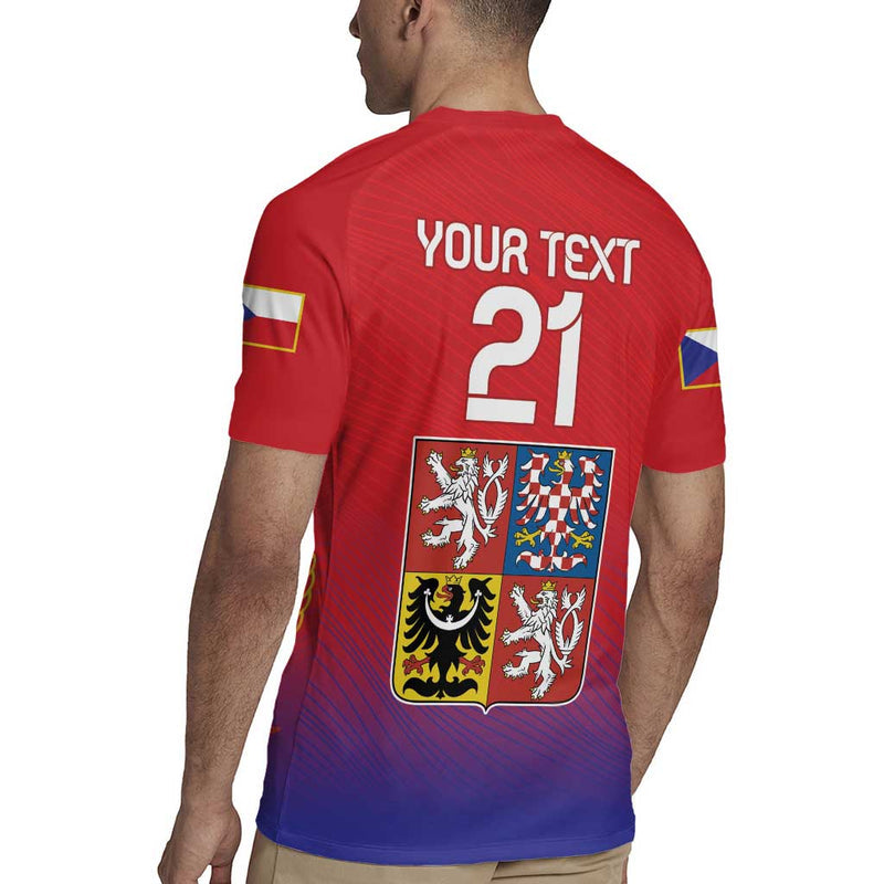 Custom Czech Republic Unique Double Tailed Lion Rugby Jersey
