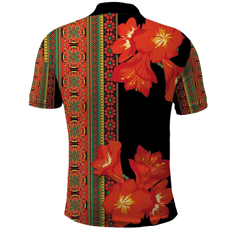 Africa Beauty Clivia Miniata Flowers Polo Shirt
