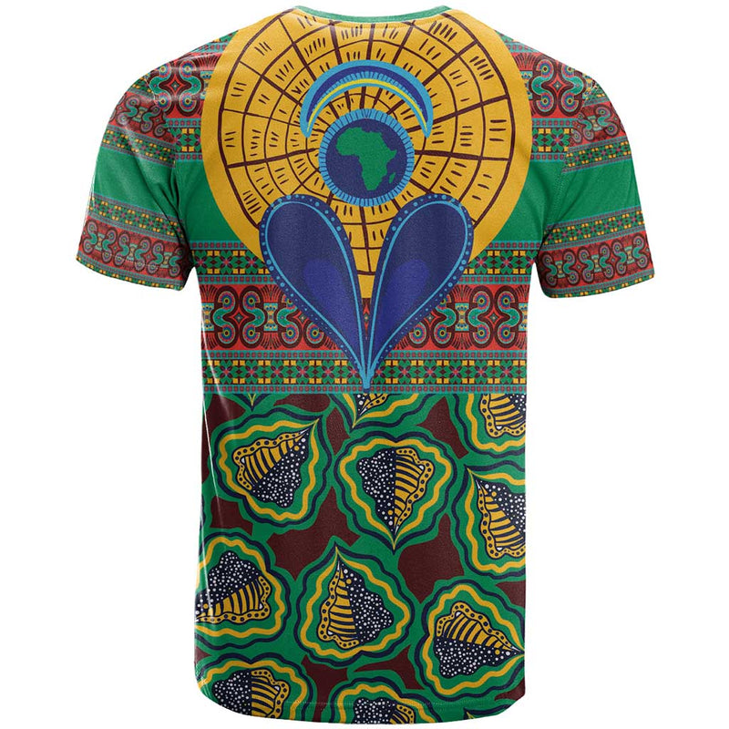 African Pattern Traditional Kanga Style T Shirt