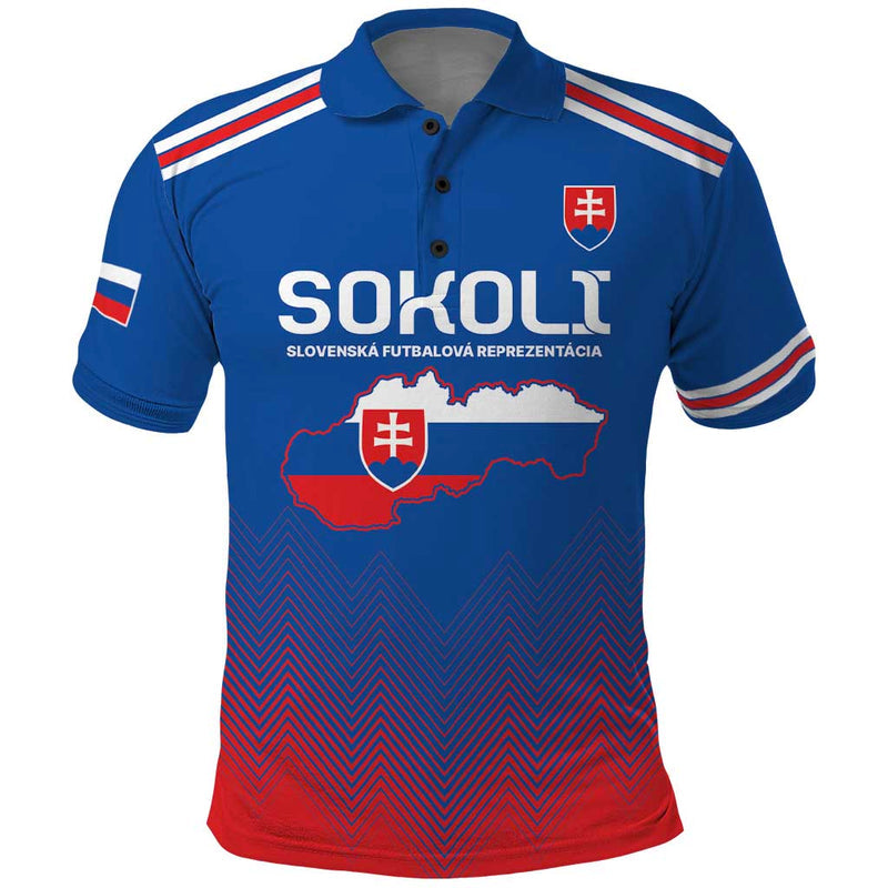 Custom Slovakia Football Come On Sokoli Falcons Polo Shirt