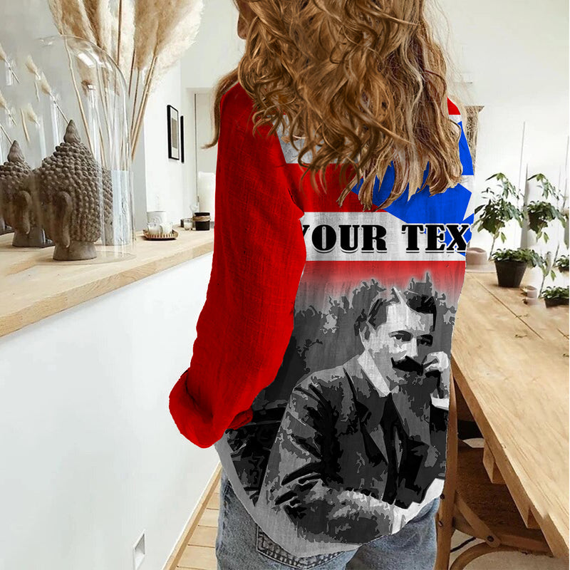(Custom Personalised) Puerto Rico Happy Jose de Diego Day Women Casual Shirt